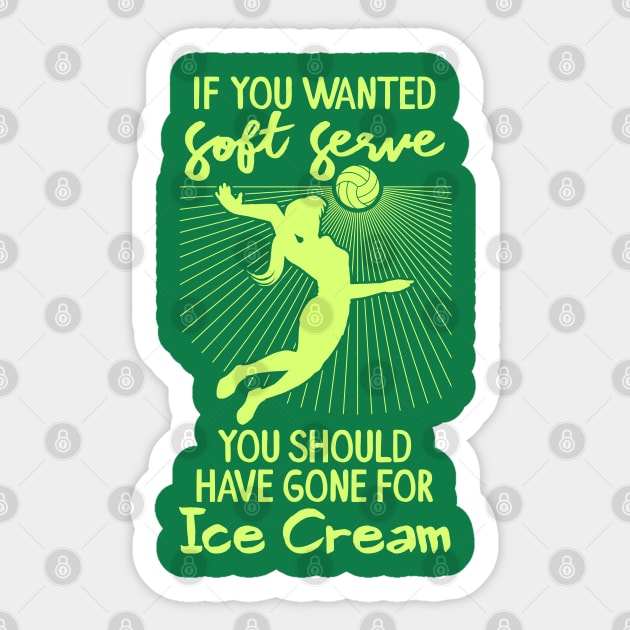 Volley Ball Player - Soft served like Ice cream Sticker by Shirtbubble